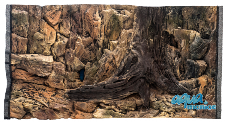 3D Background Rock Root With Vent 178x58cm in 3 section to fit 6 foot by 2 foot tanks
