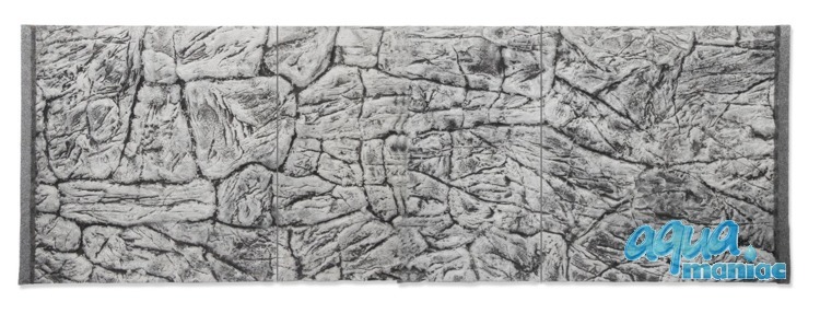 3D Thin Grey Rock Background 178x58cm in 3 section to fit 6 foot by 2 foot tanks