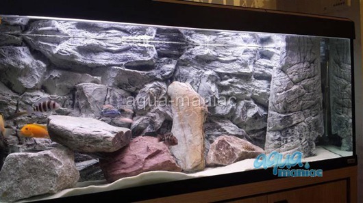 3D grey rock background 117x54cm in one section