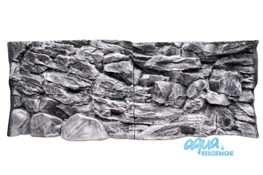 3D grey rock background 146x45cm for cichlids aquariums